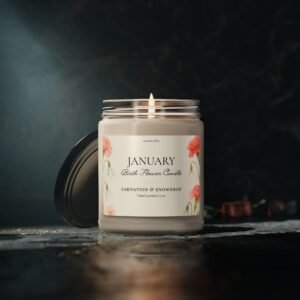 January Birth Flower Candle